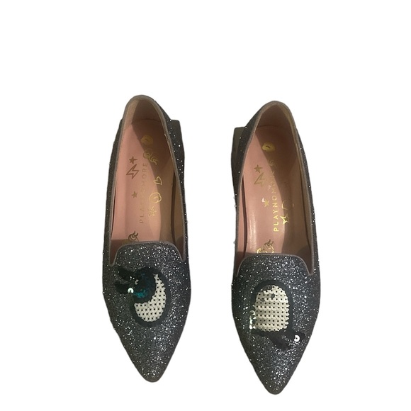 Playnomore WinkyGirl Color Blocks  loafer Metallic Navy heal size 36/ 6 - Picture 6 of 8